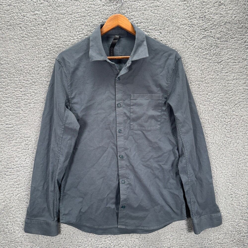 Lululemon All Town Button Up Shirt Men's Size Medium Green Stretch Long Sleeve